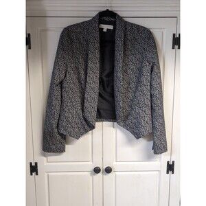 New York & Co. Ladies Black and White Open Front Cropped Jacket.  Size Med